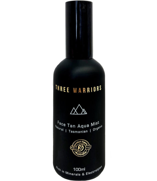 Three Warriors Face Tan Aqua Mist