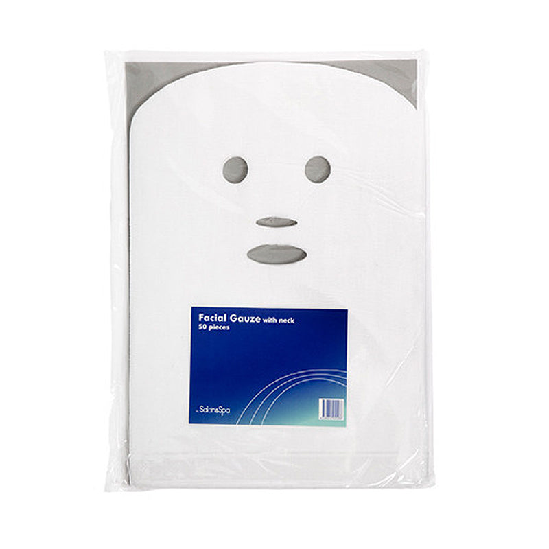 Salon & Spa Facial Gauze Mask Long Neck 50 pack